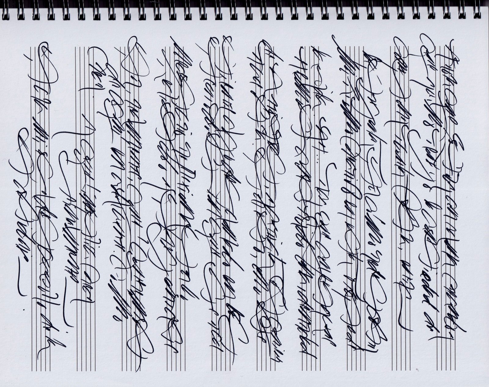 Caligrafías, Tinta sobre papel, 2000