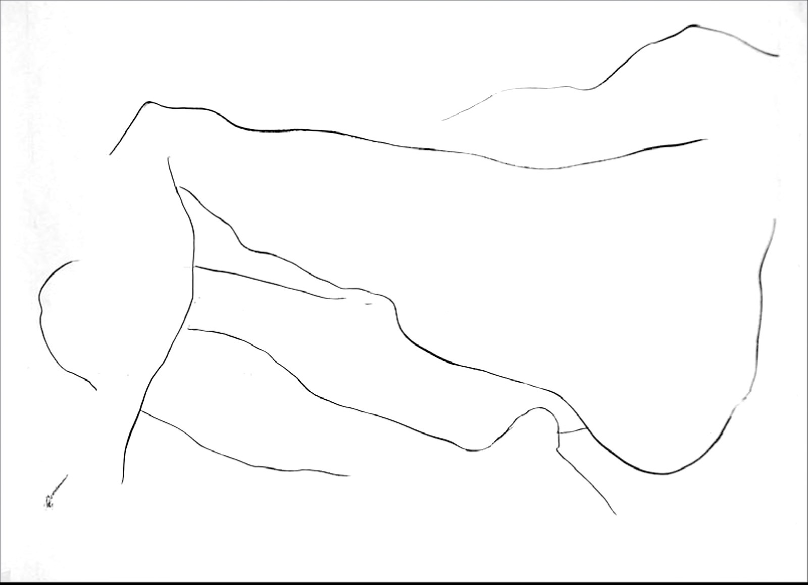 Desnudo. Dibujo, 2000