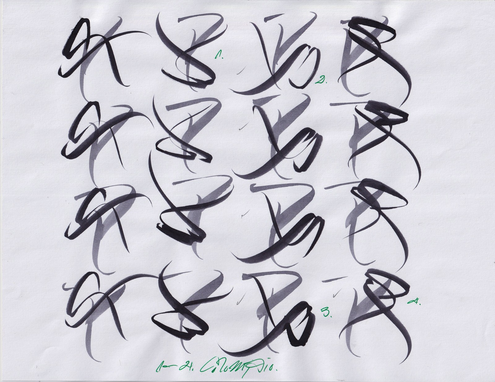 Estudios de los Signos, hoja 1, 2001